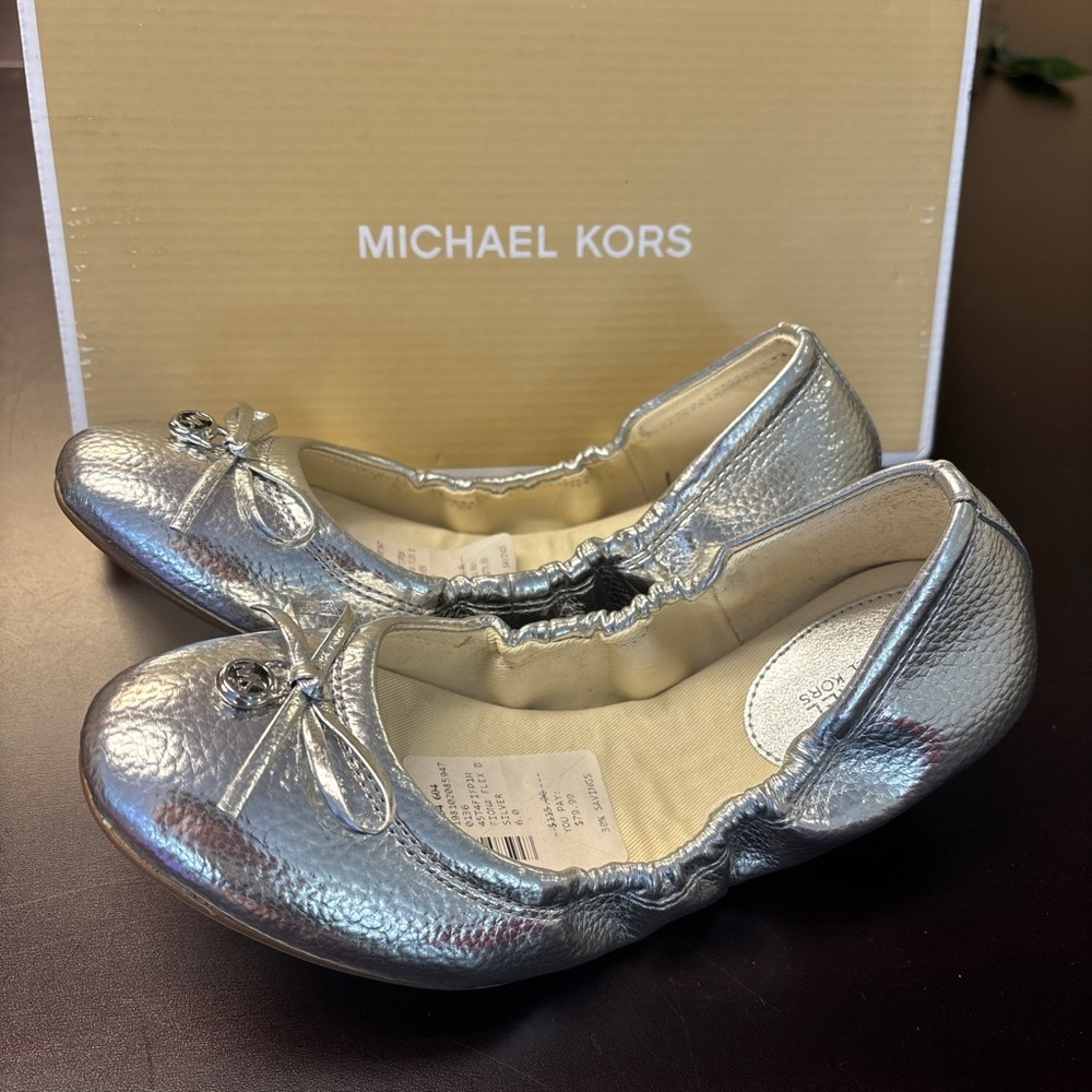 SZ6 Michael Kors Metallic Ballet Flats